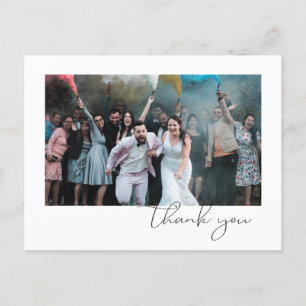 Simple Fun Script Schriftart Guest Foto Wedding Ankündigungspostkarte