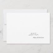 Simple Fun Script Schriftart Guest Foto Wedding Dankeskarte (Rückseite)