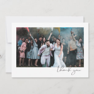 Simple Fun Script Schriftart Guest Foto Wedding Dankeskarte