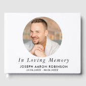 Simple Funeral 2 Photo Modern Memorial Keepsake Gästebuch (Vorderseite)