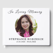 Simple Funeral 2 Photo Modern Memorial Keepsake Gästebuch (Vorderseite)