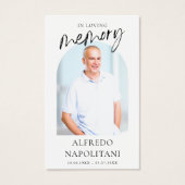 Simple Funeral Memorial Cross Photo Prayer Cards (Vorderseite)