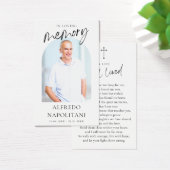 Simple Funeral Memorial Cross Photo Prayer Cards (Schreibtisch)