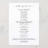 Simple Funeral Memorial Photo Forever In Hearts Programm (Rückseite)