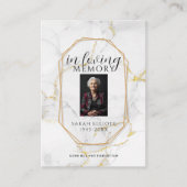 Simple Funeral Memorial Prayer Photo Card Visitenkarte (Vorderseite)