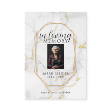 Simple Funeral Memorial Prayer Photo Card