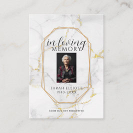 Simple Funeral Memorial Prayer Photo Card Visitenkarte