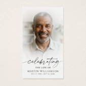 Simple Funeral Photo Cross Sympathy Prayer Card (Vorderseite)