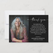 Simple Funeral Photo Dankeskarte (Vorderseite)