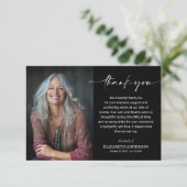 Simple Funeral Photo Dankeskarte (Stehend Vorderseite)