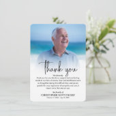 Simple Funeral Photo Dankeskarte (Stehend Vorderseite)