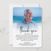 Simple Funeral Photo Dankeskarte (Vorderseite)