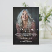 Simple Funeral Photo Dankeskarte (Stehend Vorderseite)