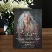 Simple Funeral Photo Dankeskarte