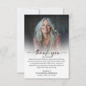 Simple Funeral Photo Dankeskarte (Vorderseite)