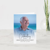 Simple Funeral Photo Folded Dankeskarte (Vorderseite)