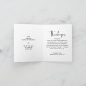 Simple Funeral Photo Folded Dankeskarte (Innenseite)