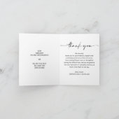 Simple Funeral Photo Folded Dankeskarte (Innenseite)