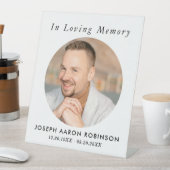 Simple Funeral Photo Modern Memorial Keepsake Sockelschild (In Situ)