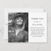 Simple Funeral Photo Sympathy Dankeskarte (Vorderseite)