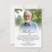 Simple Funeral Photo Sympathy Dankeskarte (Vorderseite)