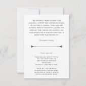 Simple Funeral Photo Sympathy Memorial Dankeskarte (Rückseite)