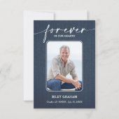 Simple Funeral Photo Sympathy Memorial Dankeskarte (Vorderseite)