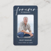 Simple Funeral Photo Sympathy Memorial Prayer Card Visitenkarte (Vorderseite)