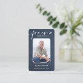 Simple Funeral Photo Sympathy Memorial Prayer Card Visitenkarte (Stehend Vorderseite)
