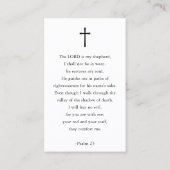 Simple Funeral Sympathy Memorial Photo Prayer Card Visitenkarte (Rückseite)