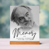 Simple Funeral Sympathy Photo Memorial Acrylschild (Neutral)