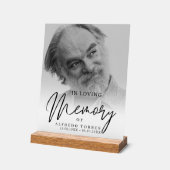 Simple Funeral Sympathy Photo Memorial Acrylschild (Winkel)