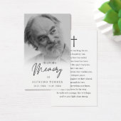 Simple Funeral Sympathy Photo Memorial Prayer Card (Schreibtisch)