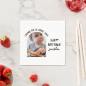 Simple Funny 40 Geburtstagsparty Foto Napkins Serviette (Beispiel)