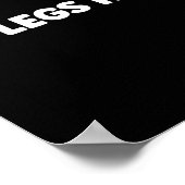 Simple Funny Gym Workout Quote My Legs Hurt  Poster (Ecke)