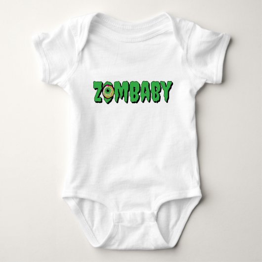 Simple Funny Punny Niedlich "ZomBaby" Zombie Baby Strampler (Vorderseite)
