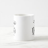 Simple Funny Quote Dance Black Typography Clean Kaffeetasse (Mittel)