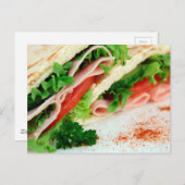 Simple Funny Sandwich Postkarte (Vorne/Hinten)