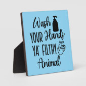 Simple Funny Wash Your Hands Bathroom Reminder Fotoplatte (Vorderseite)