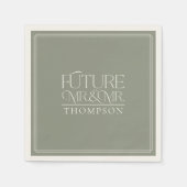 Simple Future Mr. & Mr. Ivory Couple's Shower Pape Serviette (Vorderseite)
