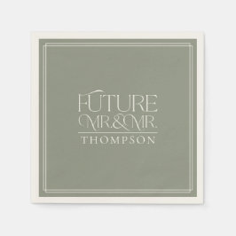 Simple Future Mr. & Mr. Ivory Couple's Shower Pape Serviette