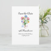 Simple Garden Spring Daisy Wildflower Minimal Save The Date (Stehend Vorderseite)