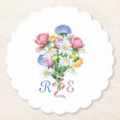 Simple Garden Spring Daisy Wildflower Minimal Untersetzer (Vorderseite)