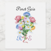 Simple Garden Spring Daisy Wildflower Minimal Weinetikett (Einzelnes Label)