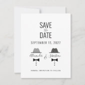 Simple Gay Wedding Save The Date (Vorderseite)