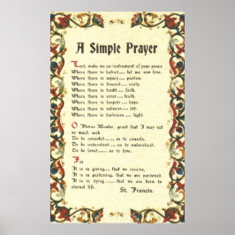 simple gebet=st=francis=pope francis=florentine poster
