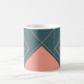 Simple Geometric Diamond Individuelle Name Kaffeetasse (Mittel)