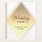 Simple Geometric Gold Wedding Planer (Vorderseite)