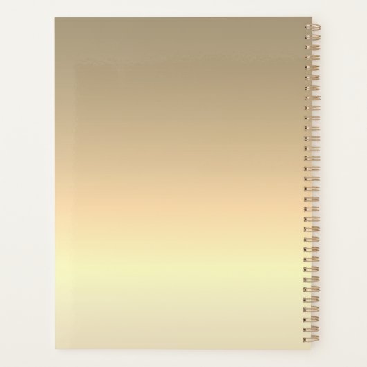 Simple Geometric Gold Wedding Planer (Rückseite)