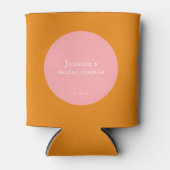 Simple Geometric Pink Orange Custom Bridal Shower Dosenkühler (Vorderseite)